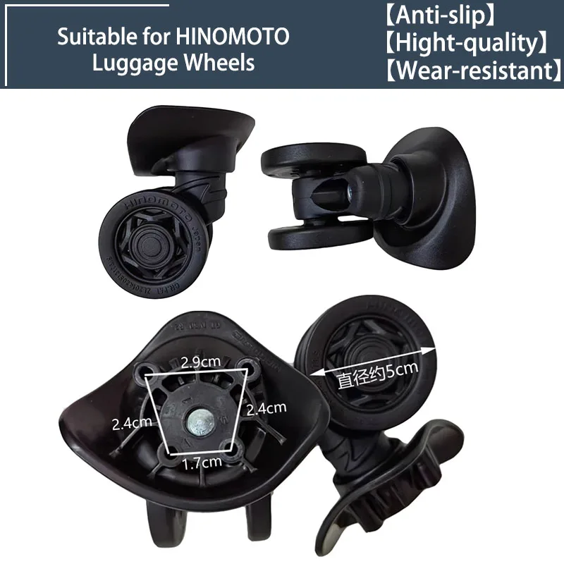 

2/4 Wheels Universal Wheels for HINOMOTO GTIV50 Swivel Wheels Luggage Accessories Replacement Trolley Parts for Suitcase
