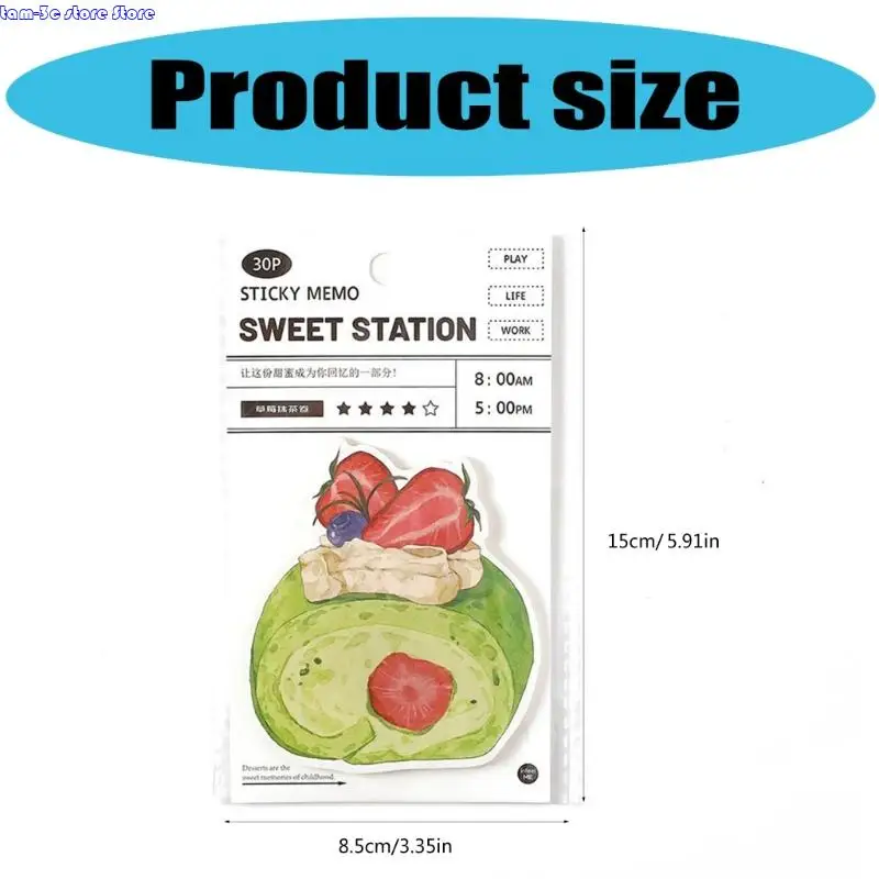 D0UA Dessert Cake Memos Pad Lovely Stickier Note Simple Note Pads Sweet Station Series Stickier Note School Office Supplies