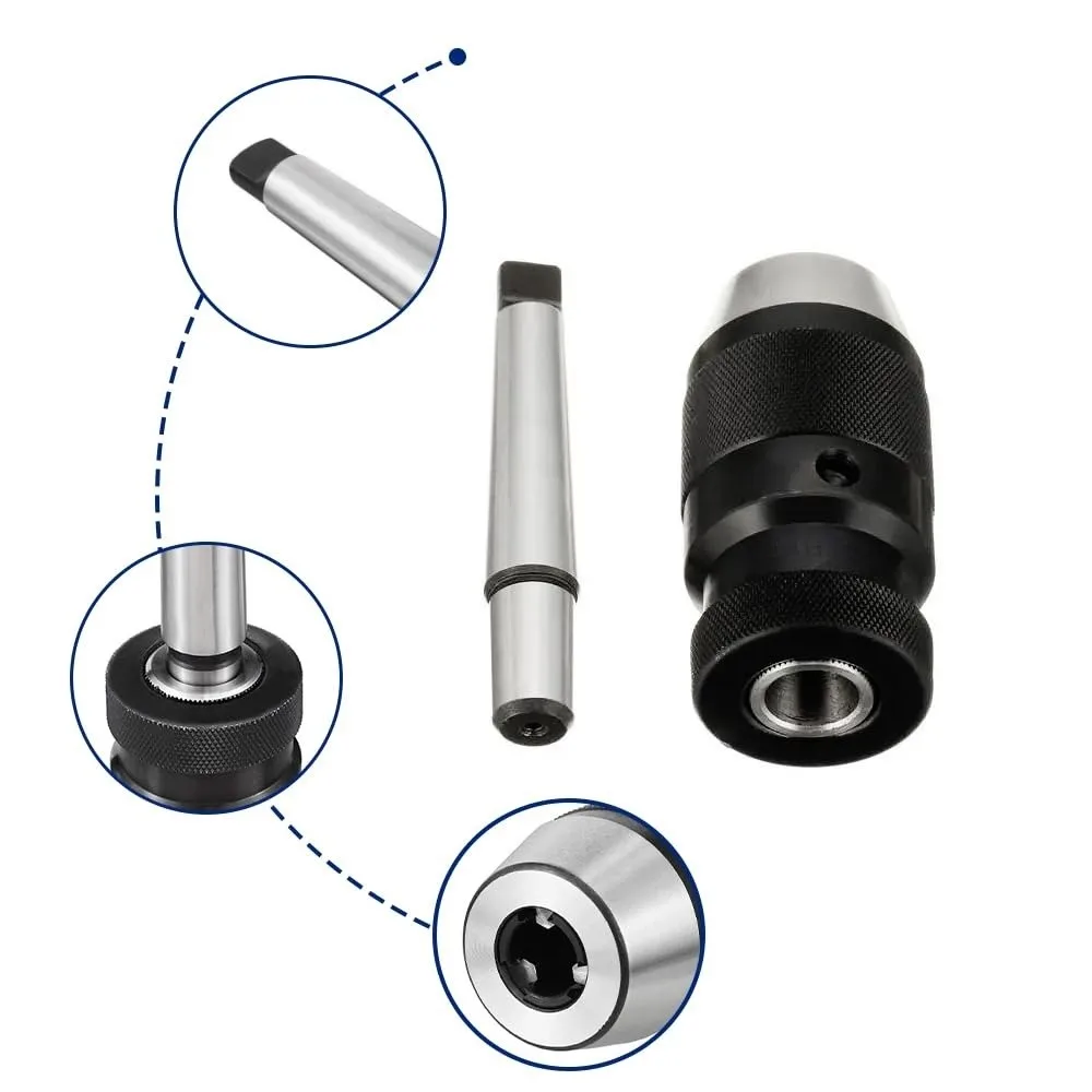MT3 Morse Taper Mount Keyless Drill Chuck 1-16MM Capacity 1/32