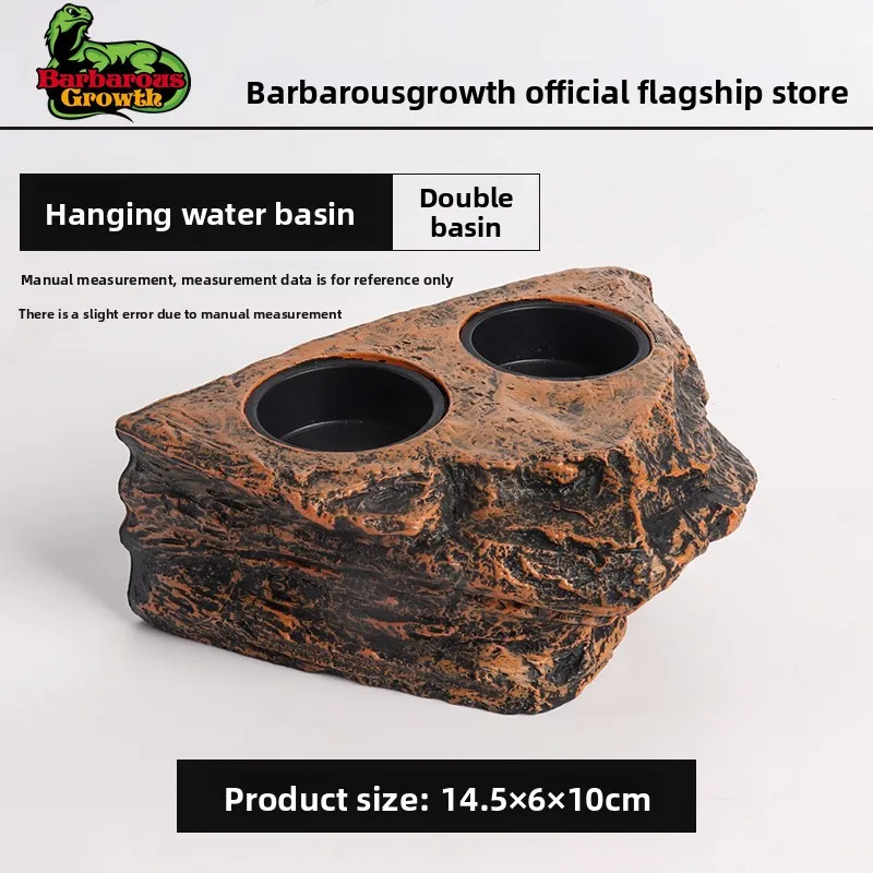 

Barbarous Growth Magnetic&Suction Cup Gecko Feeder-Dual Compartment Hanging Food&Water Dish for Crested Geckos&Arboreal Reptiles