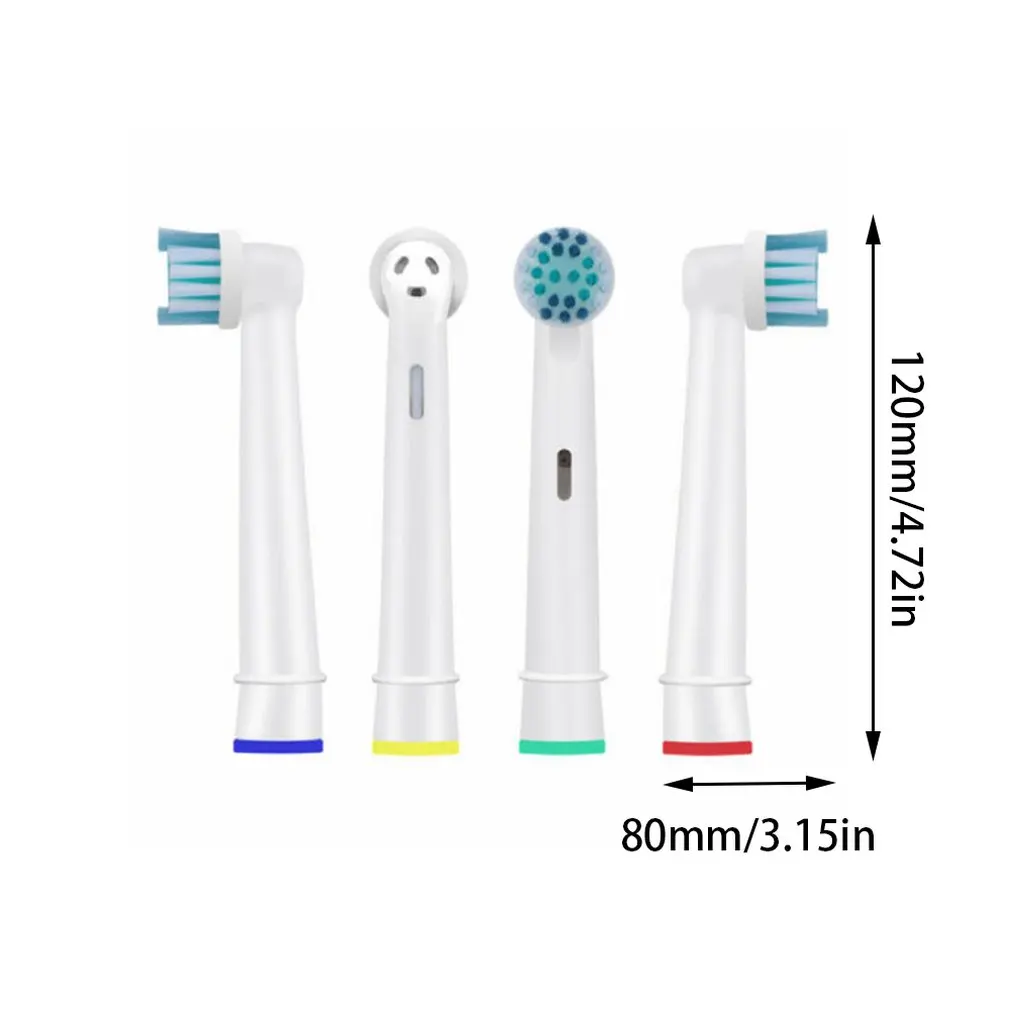 4pcs/set Electric Toothbrush Replaceable Head Tooth Brush Heads For Oral B Electric Brush Nozzles Soft Dupont Bristle SB-17A