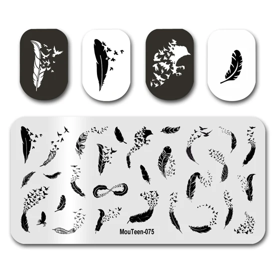 Nail Stamp MouTeen159 Magic School Animals Full Cover Nail Plates Stamp King Manicure Set For Nail Art Stamping