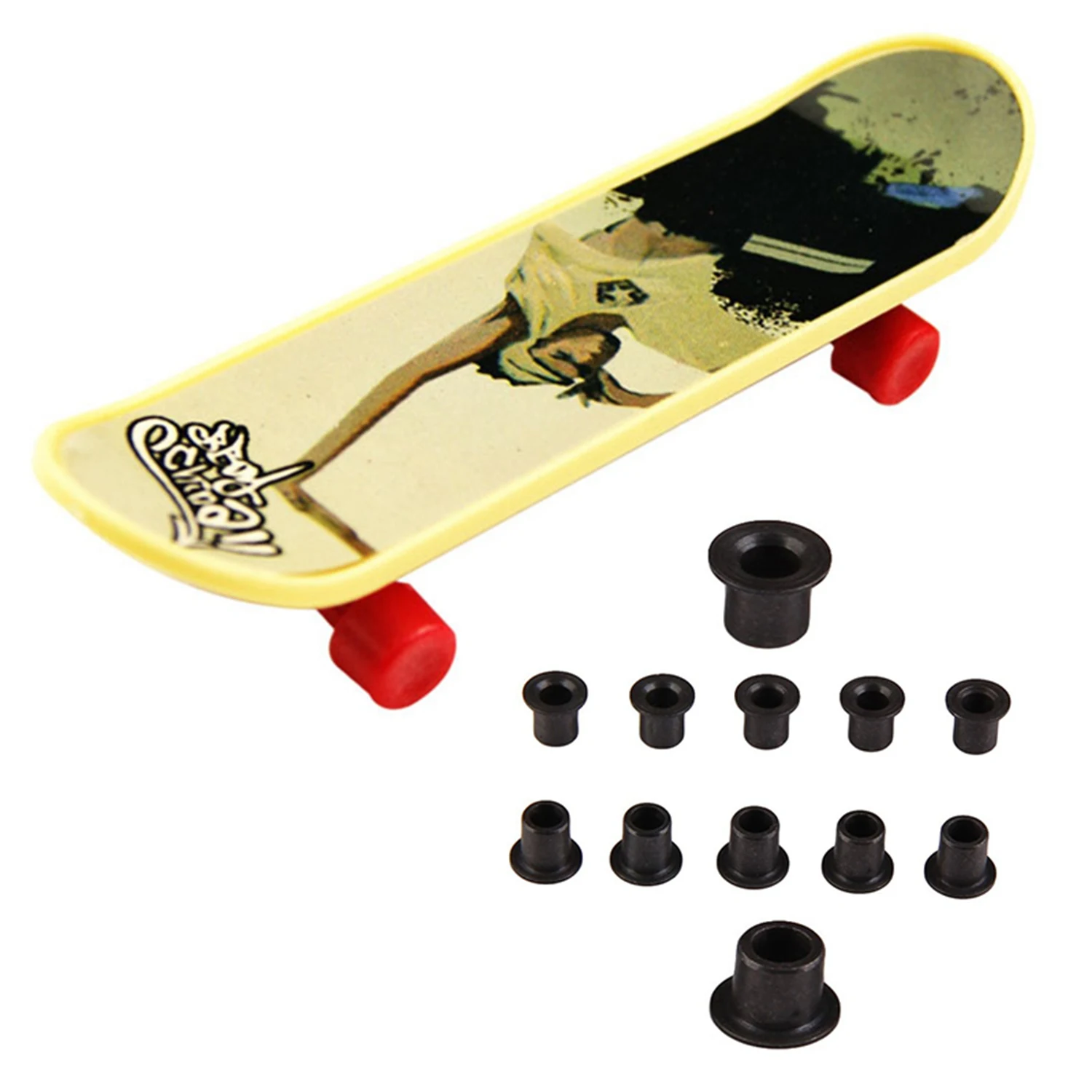 

DELAM-4 Pcs Finger Board Tech Deck Truck Mini Skateboard & 12 Pcs Pivot Bushing Hsp Spare Parts Nitro Rc Car Parts