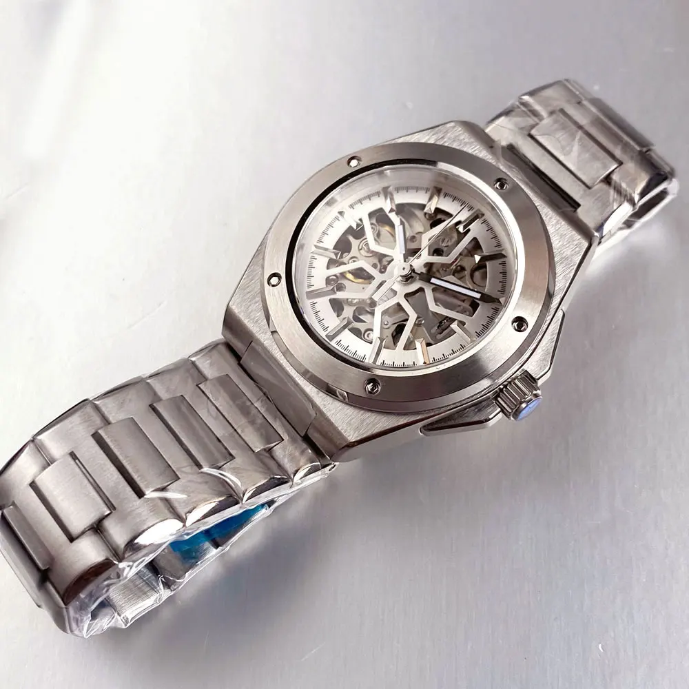 

Автоматические часы Tandorio NH70A для мужчин, механический циферблат со скелетом, 10 бар, водонепроницаемое сапфировое стекло, 40 мм