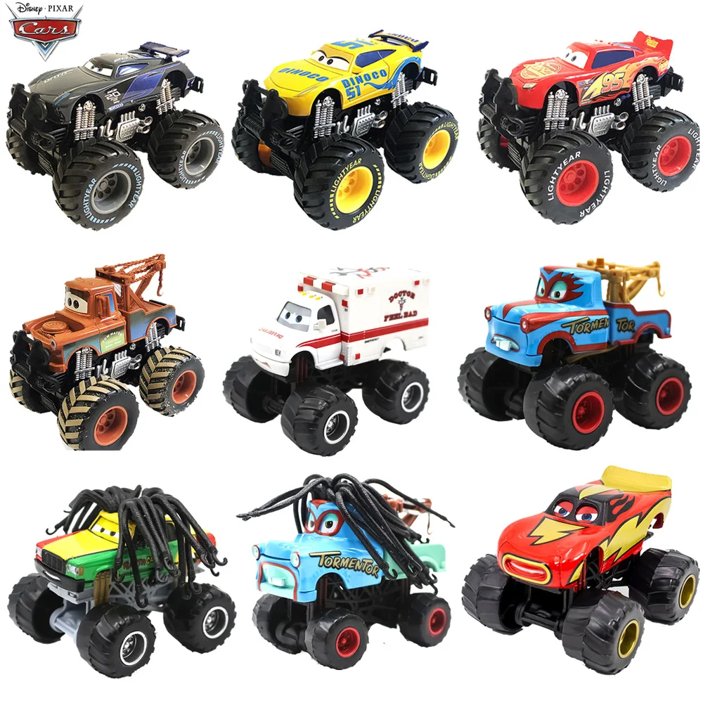 Original Disney Pixar Autos Riesenrad Fuß Druckguss Auto Spielzeug Blitz McQueen Mater Jackson Sturm Offroad Truck Modell Spielzeug Geschenk