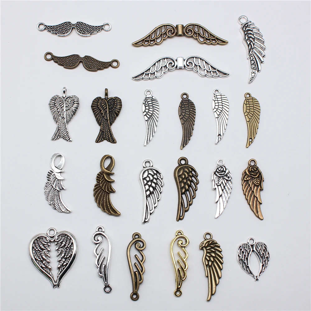 10pcs Angel Wings Charms Pendants Jewelry Making Bracelet Diy Accessories Jewelry Findings DIY Handmade Craft