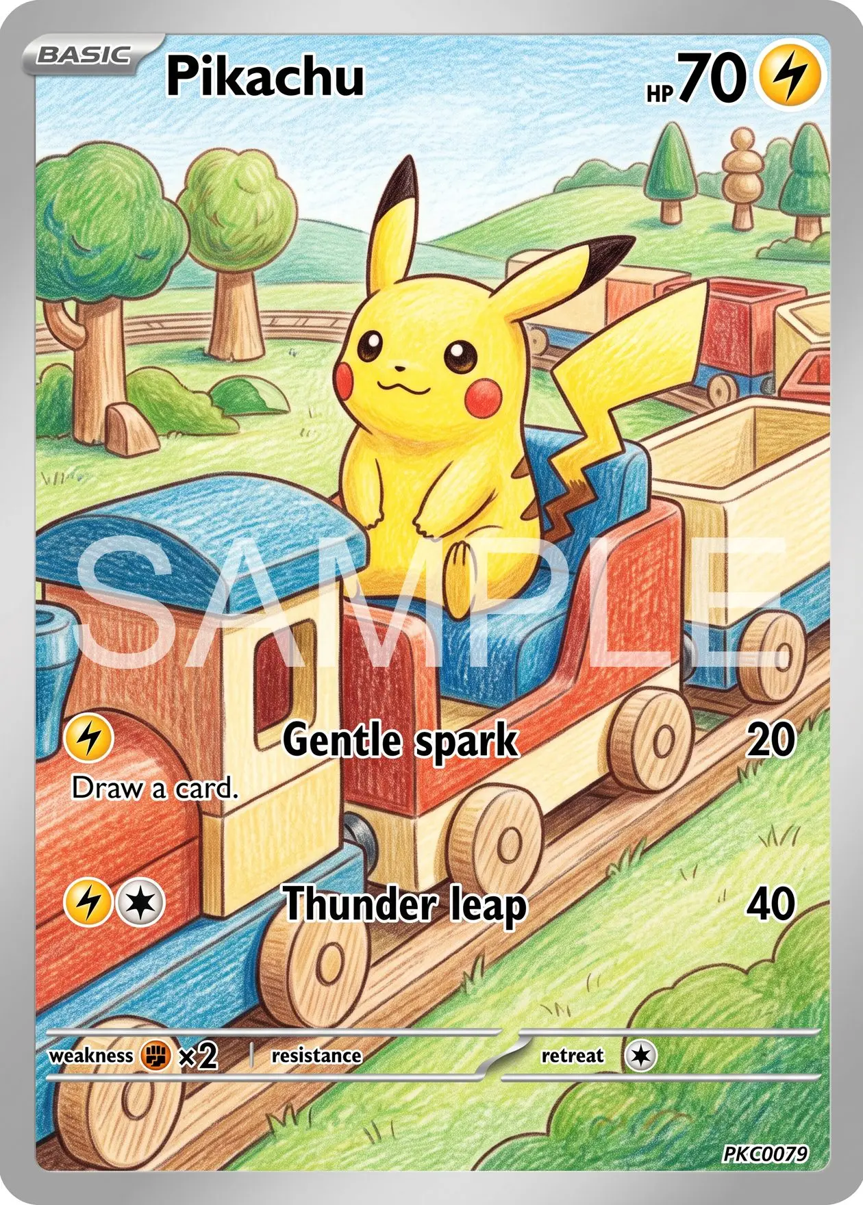7Pcs PKM Cards PTCG Colored Pencil Storybook Style Gengar Charizard Tyranitar Garchomp Rayquaza Bulbasaur Collection Cards PTCG