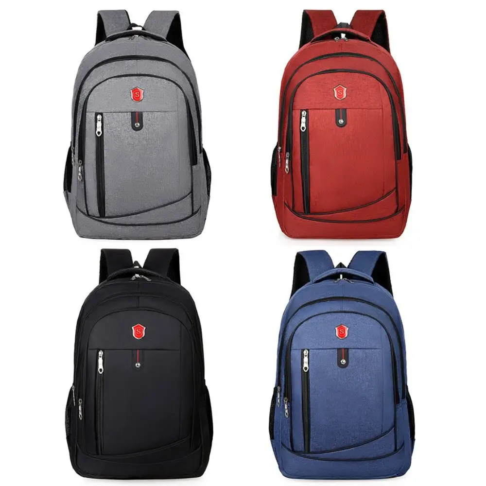 Universal Ergonomic Men Backpack Wear Resistant Water-repellent Business Backpack Nylon Large Capacity Computer Bag Work Commute