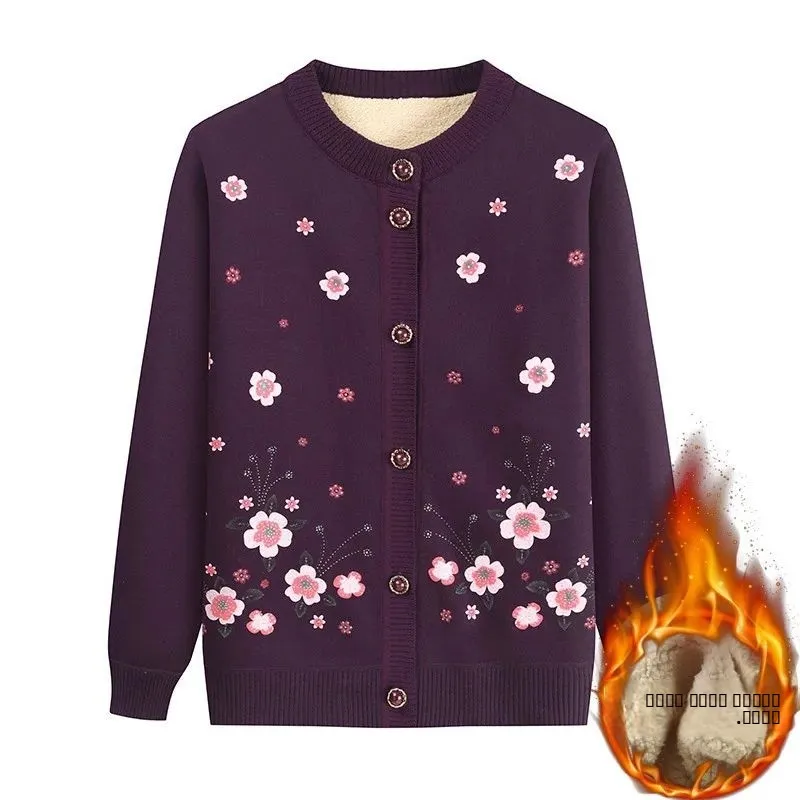 

Новый шерстяной свитер с принтом Fdfklak для женщин среднего возраста, вязаный свитер с V-образным вырезом, внутренняя одежда из льняной ткани с деталями из тонкой нити