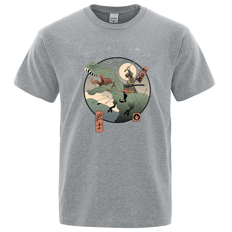Summer Men's T-shirt High Quality Cotton Blend Anime Dinosaur Printing Casual Cool O-neck Men T-shirt Male Top for Men Tees