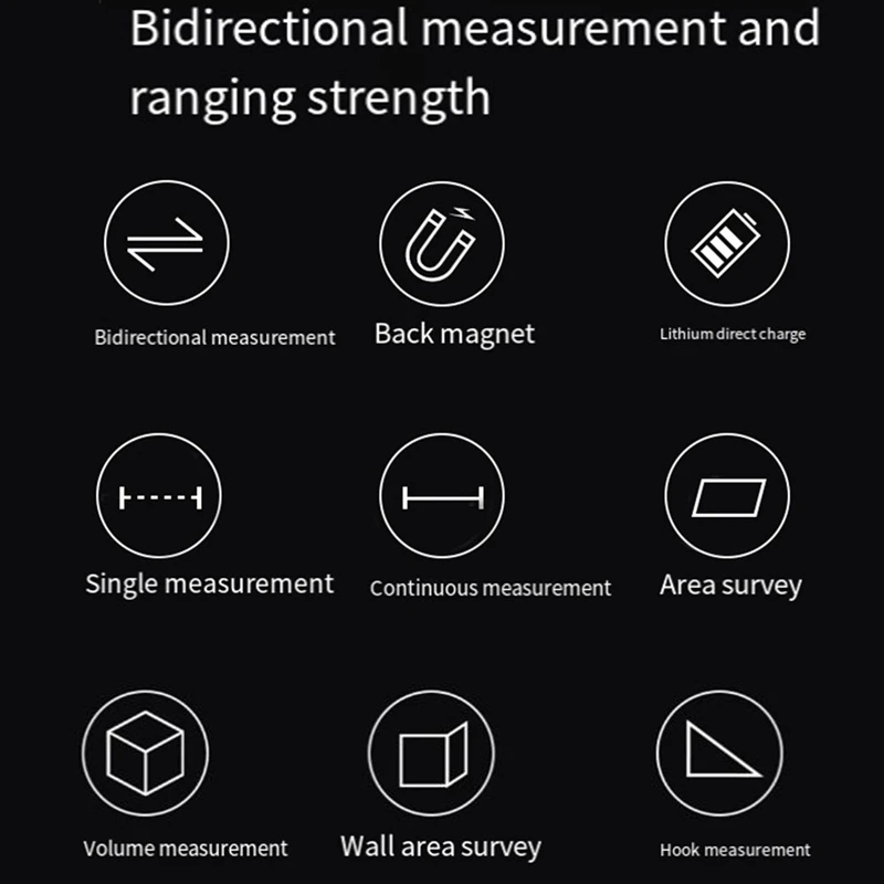 1 Set ABS SNDWAY SWDR60 Bothway Laser Distance Meter Laser Trena Range Finder Electronic Ruler