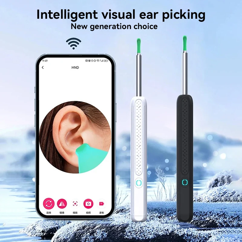 Wireless WiFi Ear Pick Otoscope Camera Borescope Luminous Ear Wax Cleaning Teeth Oral Inspection Health Care Ear Cleaner 2025