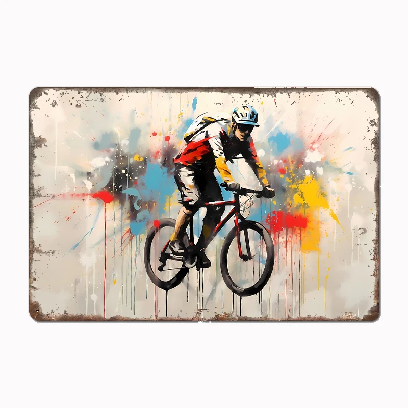 Downhill - Street Art Player Posters Metal Sign Custom Tin Wall Decor Club Garage Drawing Room Decor Vintage Home Decor