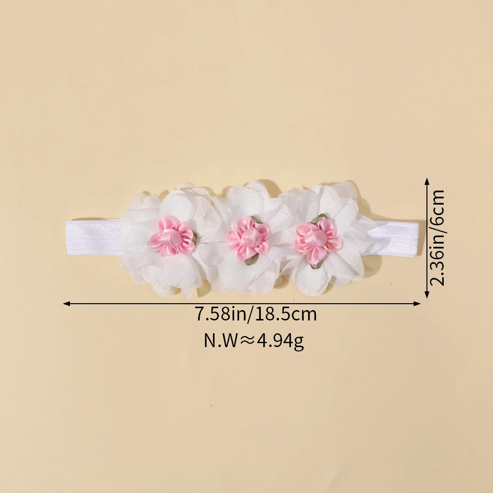 Newborn Lace Flower Headband for Girl Children Elastic Hair Bands Baby Hairband Soft Toddler Headwear Cute Hair Accessories Gift