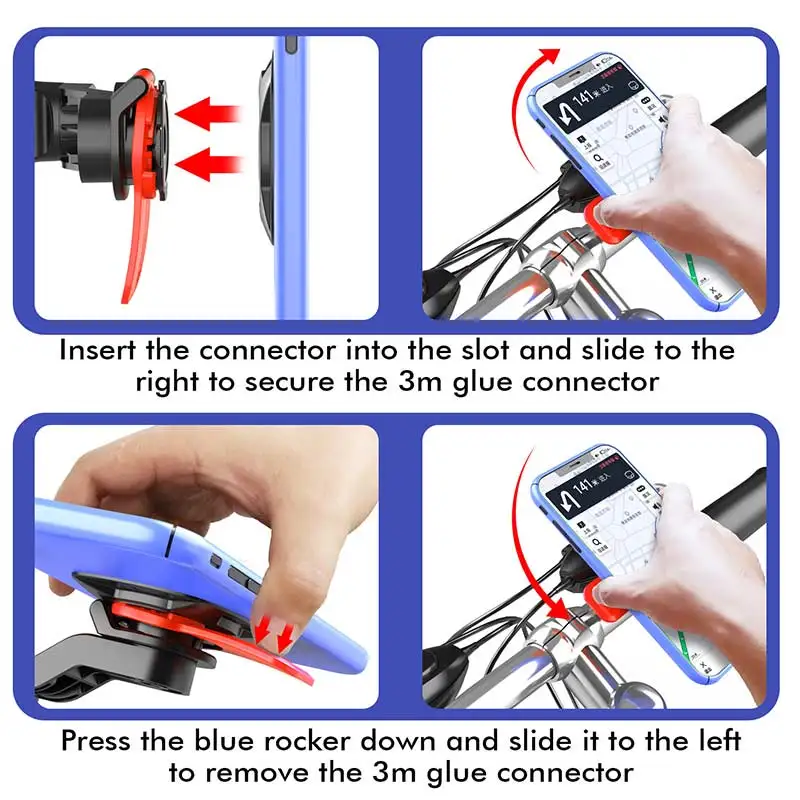 Bicycle Handlebar Phone Holder Handlebar Universal Phone Bracket VIBRATION DAMPENER Adjustable Motorcycle Mountain Bicycle Rack