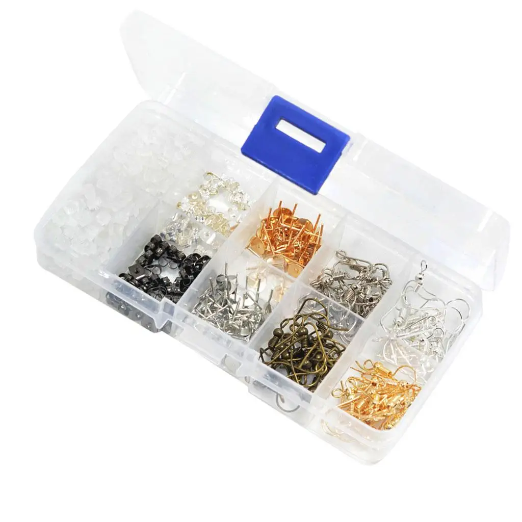 Ear Wire Hooks and Earring Posts with Butterfly and Silicone Backs DIY Earring Kit Earring Findings for Beginners