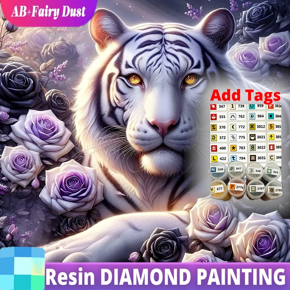 

Алмазная вышивка 5D с эффектом AB-сияния: Тигр, роза, животные. Полное квадратное и круглое заполнение. DIY мозаика. Креативное рукоделие.