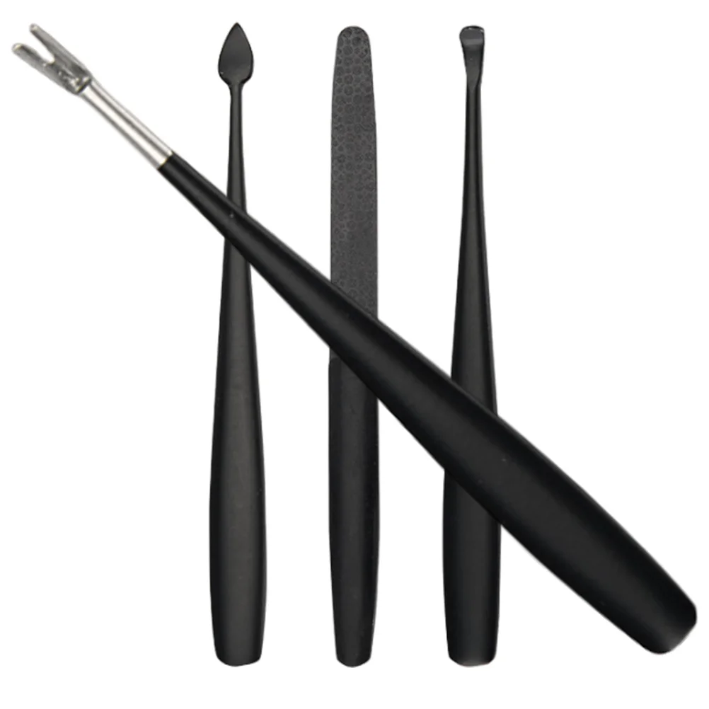 1Set Manicure Tool Set Stainless Steel Nail Care Kit Dead Skin Fork Cuticle Trimmer Precision Nail Art Tools Portable for Home