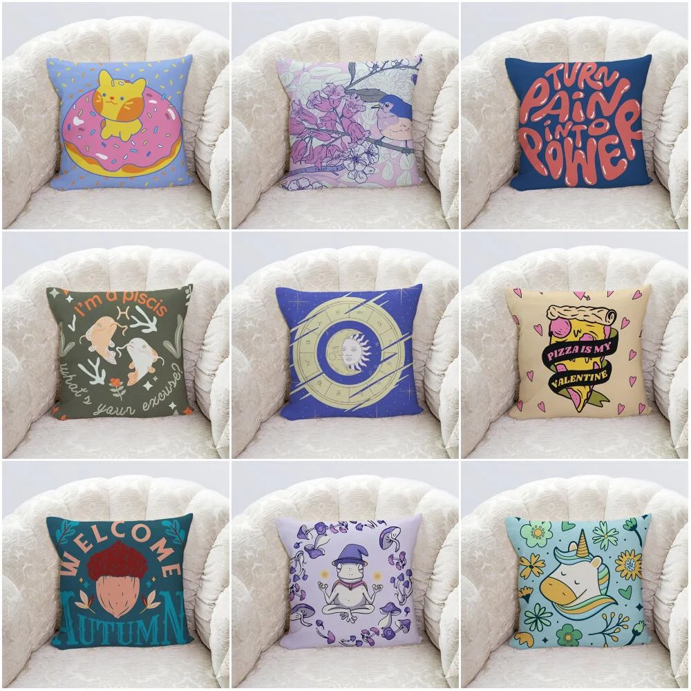 Pillowcase Decorative Sofa Cushion Case Bed Pillow Cover Home Decor Car Cushion Cover Cute Pillow Case Diy custom photos 60x60cm