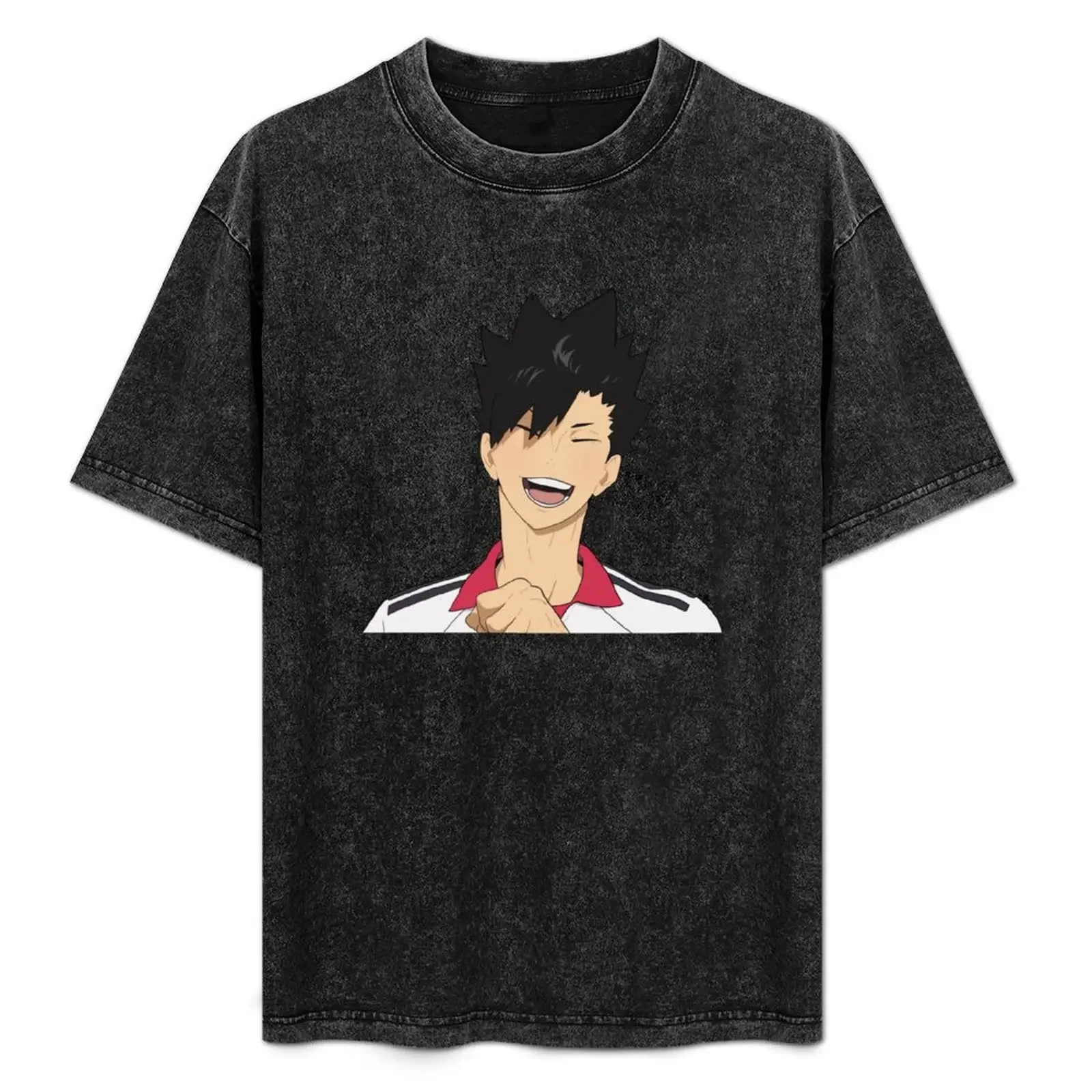 

Милая футболка с принтом Kuroo в белой футболке с модным узором