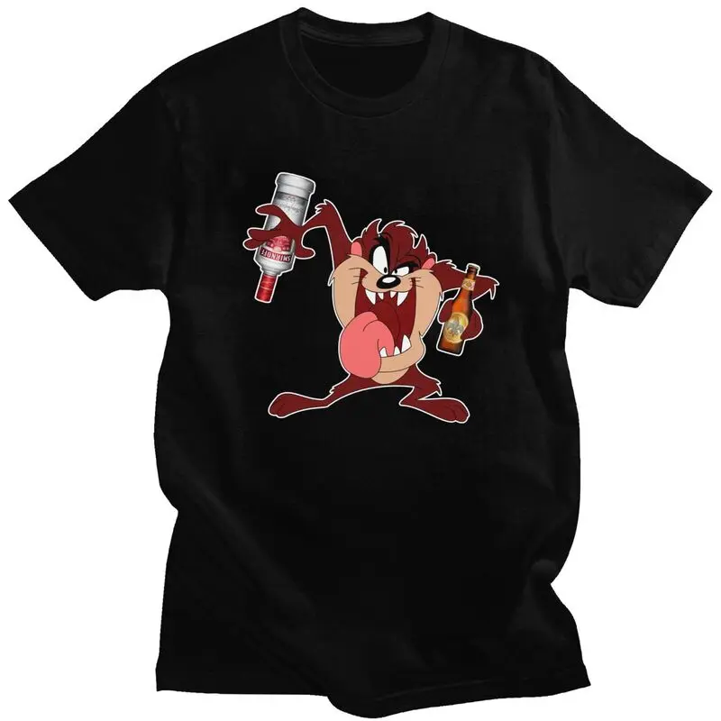 Custom Tasmanians Cartoon Devil Tshirt Men Short Sleeves Leisure T Shirt Urban Taz Comic Anime T-shirts 100% Cotton Tees Gift