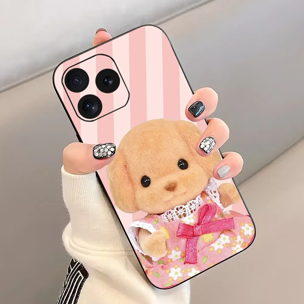 S-Sylvanian Families dog cute Phone Case For iPhone 8 11 12 13 Pro 14 15 Mini X XR XS max Plus Shell