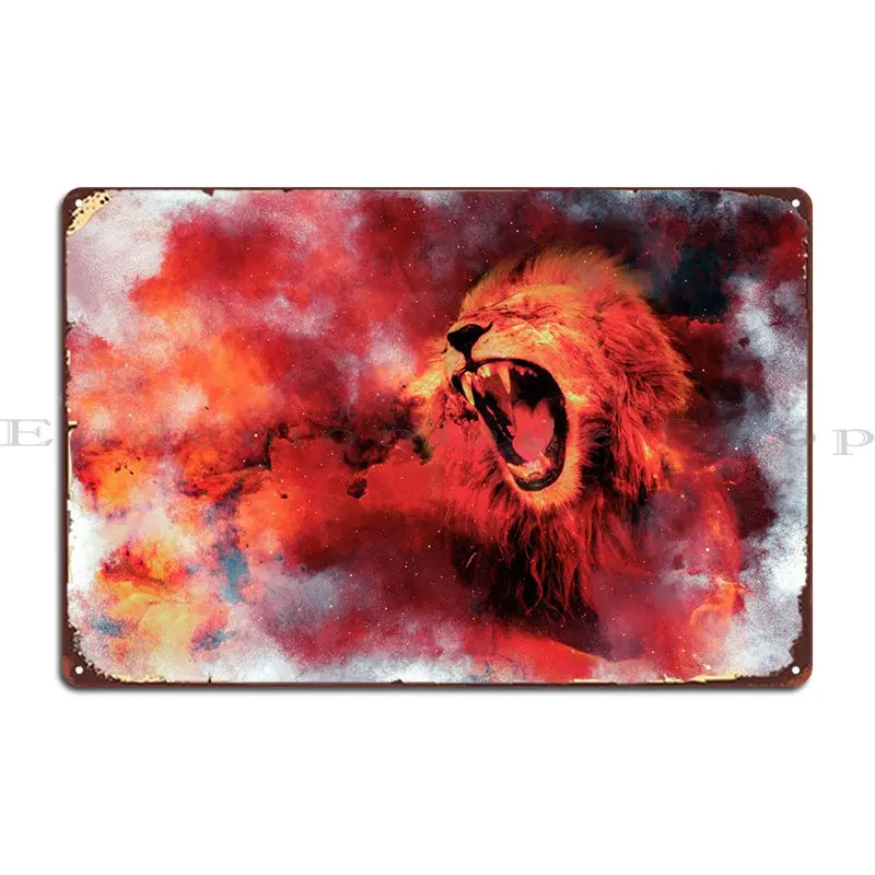 Stellar Lion Metal Signs Pub Mural Cinema Cave Custom Poster Tin Sign Poster