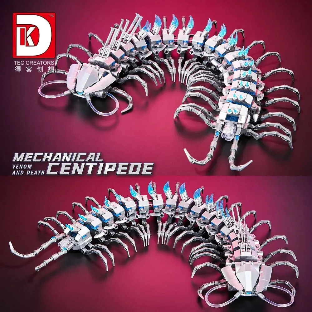 Insect Building Blocks Toys Mechanical Centipede Model Assembling Toys Figures Blocks Assemble Toys Brick For Boys Child Gifts