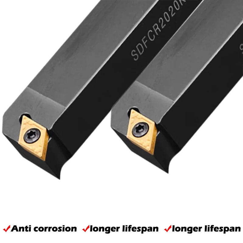 1PCS SDFCR1212H07 SDFCR1616H11 SDFCR2020K11 SDFCL CNC Lathe Cutter Tools External Turning Tool Tolder Tor DCMT Lathe Inserts