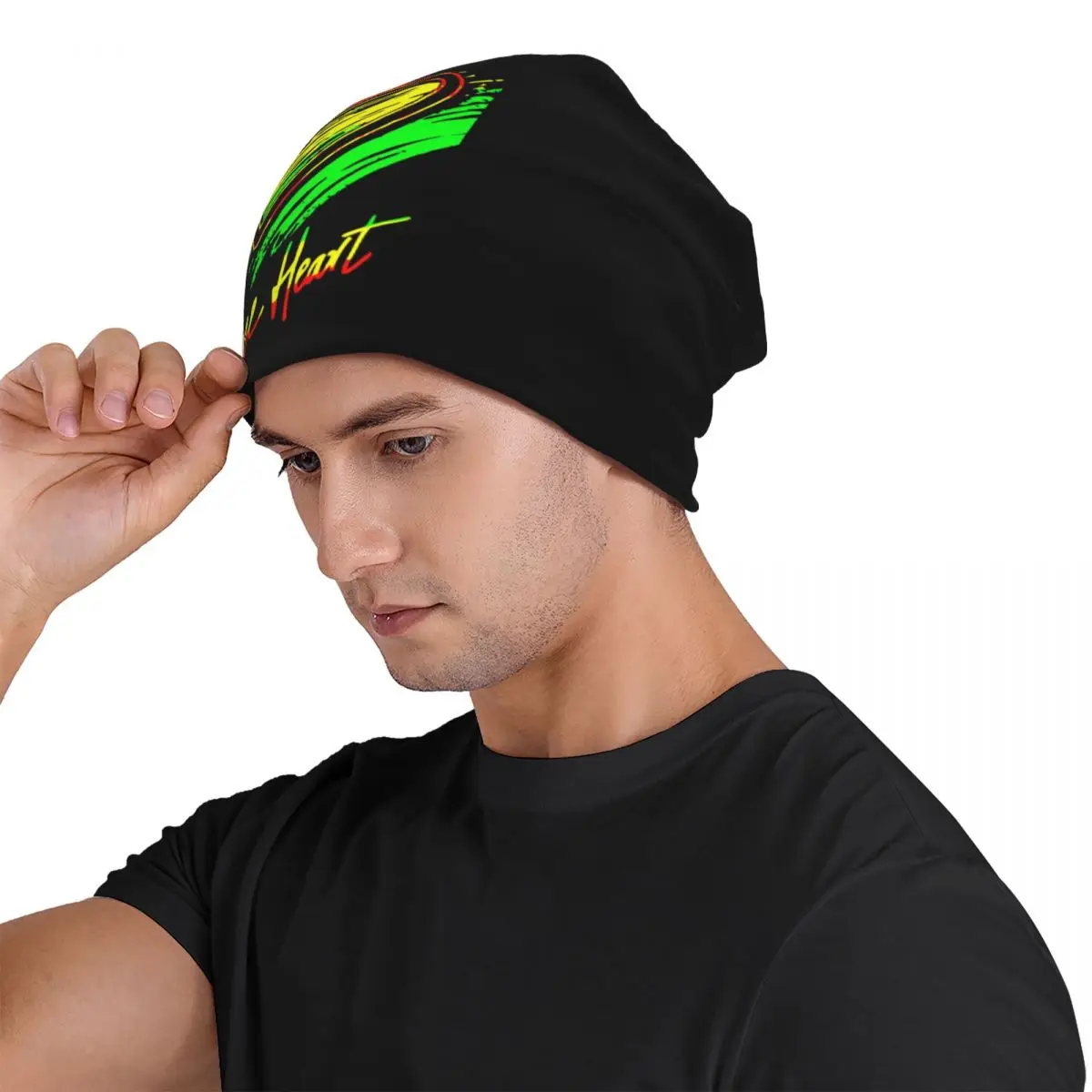Jamaican Reggae Rasta Lion Jamaica Flag Unisex Beanies Caps Knitted Bonnet Hat Warm Hip Hop Autumn Winter Outdoor Skullies Hats view 4