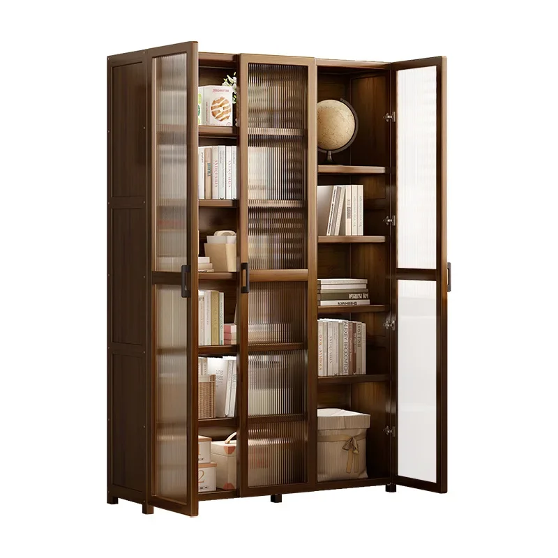 Bookshelf Floor-to-ceiling household bookcase Height narrow living room storage cabinet