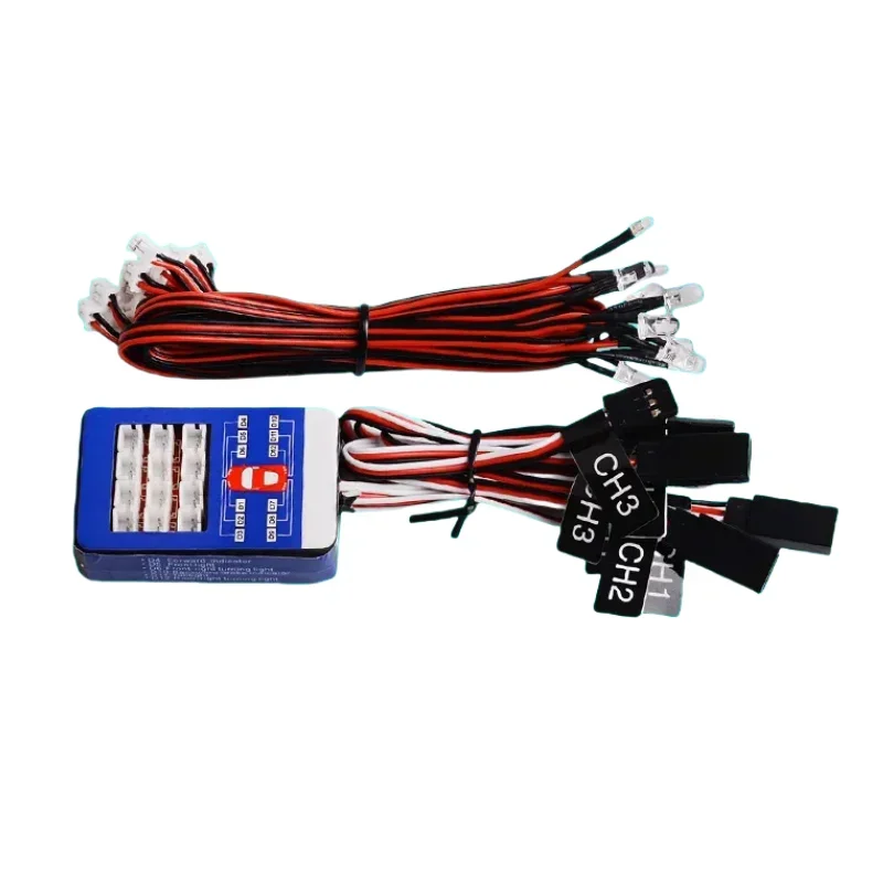 Remote control model car 12 Led light group, Tamiya RC car light simulation linkage, three-way controllable turn signal light