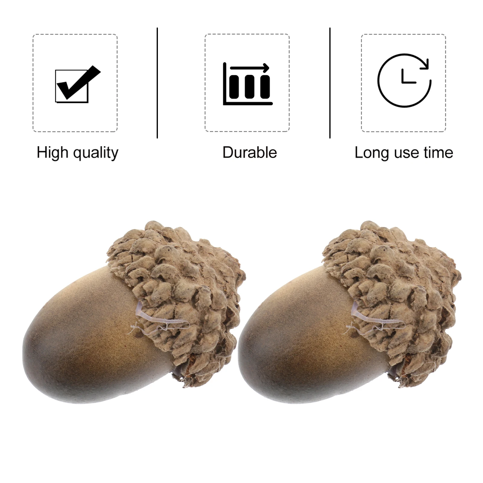 

50 Pcs Simulated Acorn Props Ornaments for Christmas Tree Artificial Acorns Decor Fall Home High Simulation Decorative