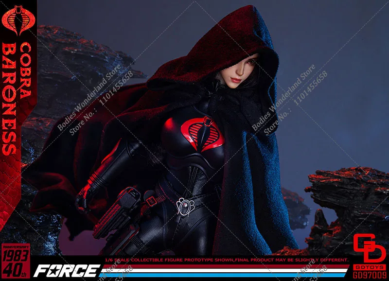 GDTOYS GD97009 1/6 Scale Collectible Cobra Baroness 12-inch Female Soldier Action Figure Full Set Model Toy for Fans Holiday