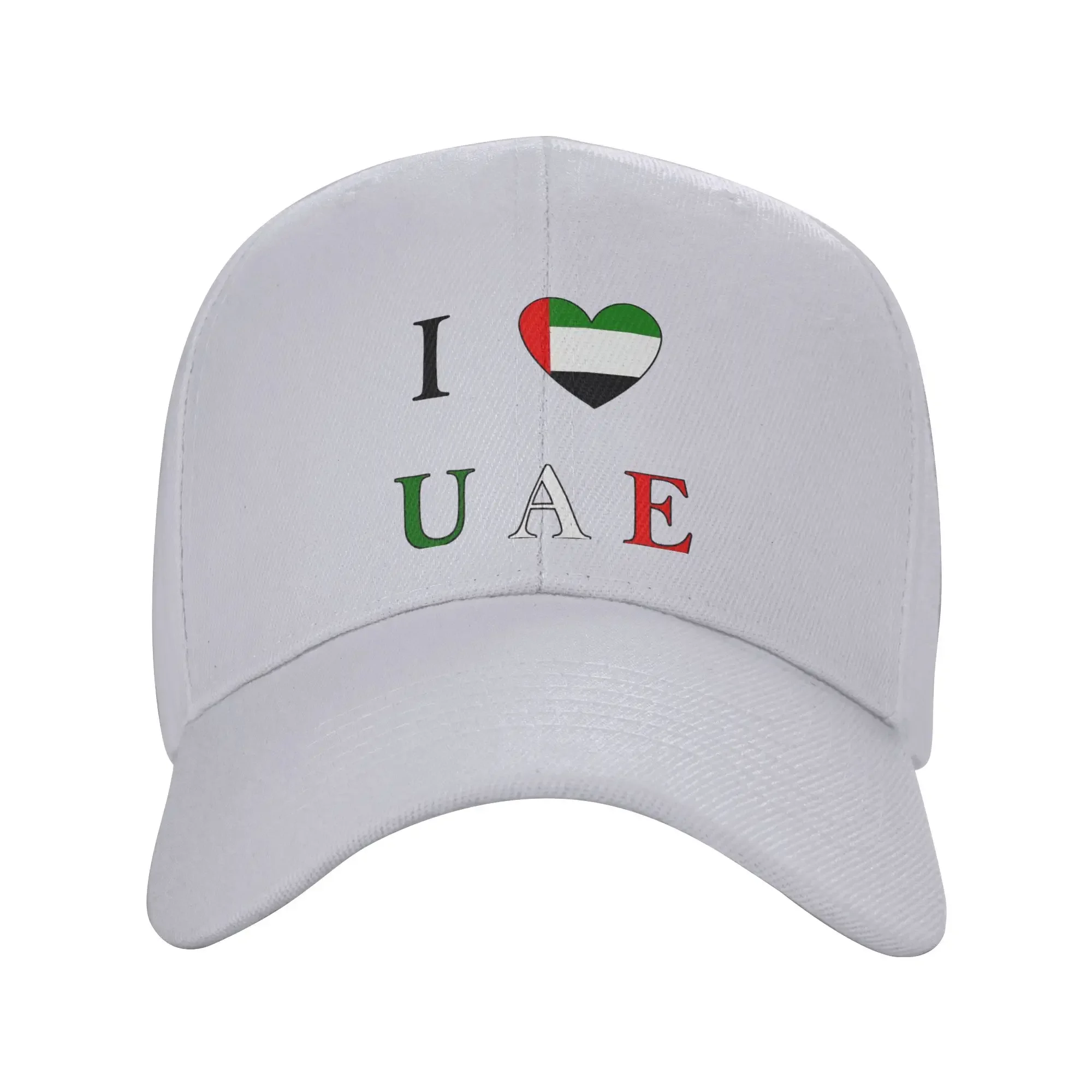 New I Love Uae United Arab Emirates  Sun Baseball Cap  Summer Casual Hip Hop Hats For Female Male Hunting Camping Baseball Caps