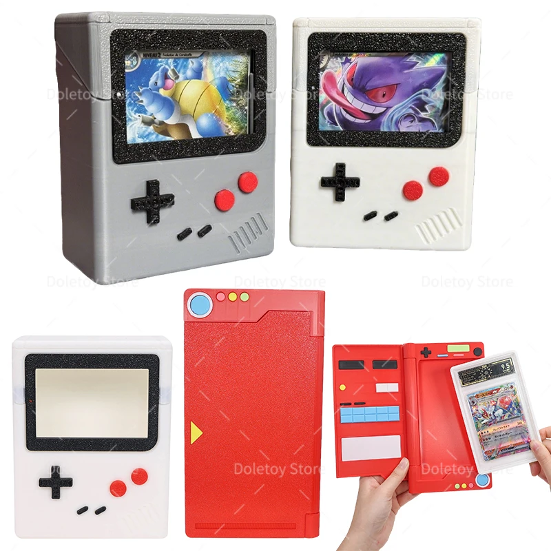 Porta-cartões de jogos impressos em 3D, porta-cartões Pokedex, porta-cartões TCG, jogos de tabuleiro, estojos para cartas colecionáveis, presentes