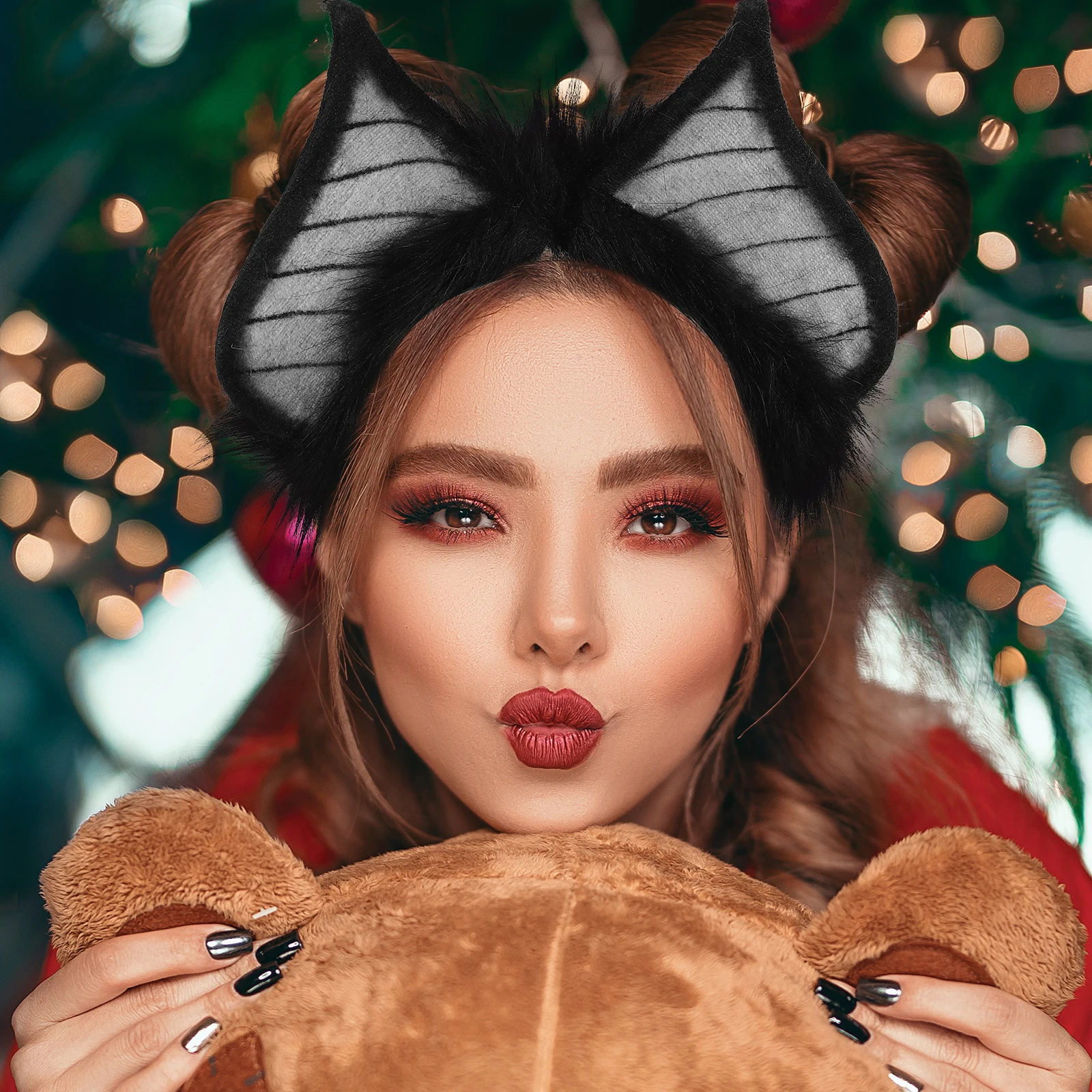 

Bat Beast Ear Headband Vampire Cosplay Headwear Ears for Women Costume Demon Animal