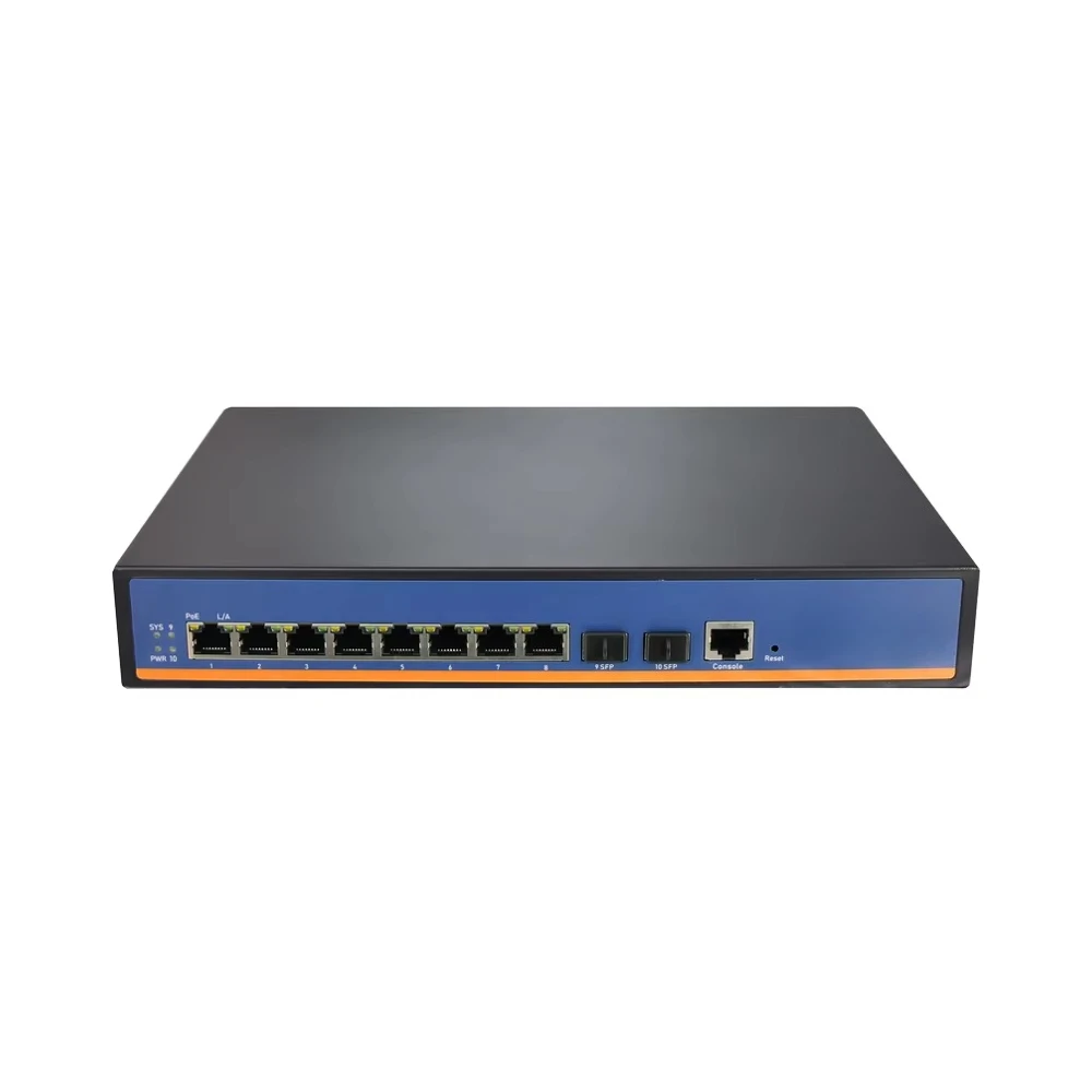 

8-портовый управляемый PoE-коммутатор 10/100/1000M Lite с 4 гигабитными SFP-портами для высокоскоростного интернета, коммутатор с поддержкой Power over Ethernet