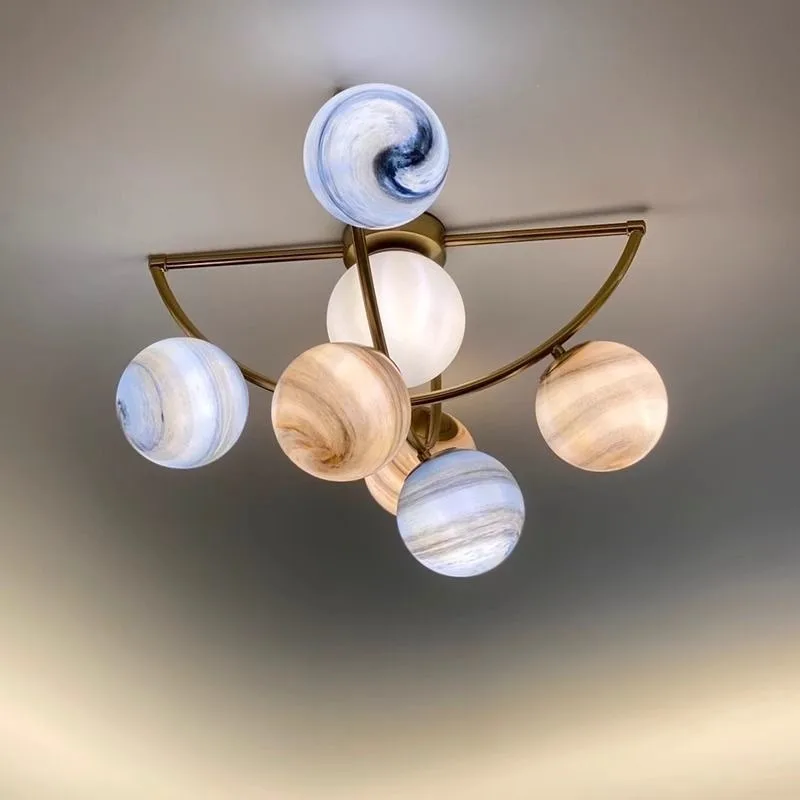 Boys and girls bedroom ceiling light, living room happy planet space interstellar ceiling light