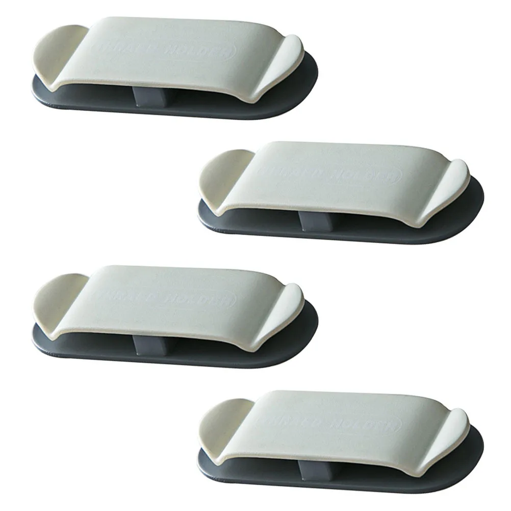 4 قطعة منظم الكابلات اللاصقة السنانير أصحاب التوصيل مقاوم للماء للحمام المطبخ إدارة الأسلاك تخزين السنانير