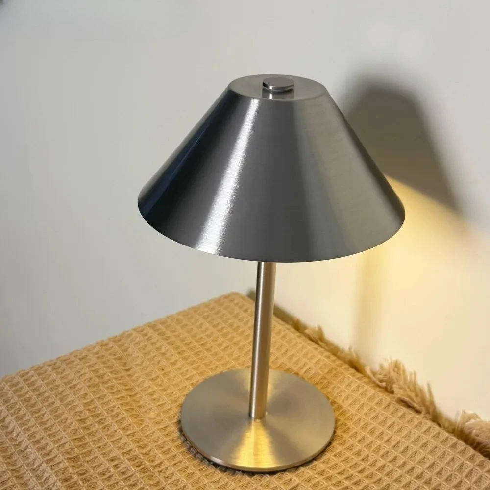 

Customizable Cordless Touch Table Lamp, Temperatures Dimmable LED Desk Lamp, Portable Rechargeable Bedside Lamp for Home