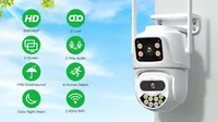 Dual Lens 360° Wifi Camera IP66 Security Protection 8MP 4K Wireless Outdoor Human Detection ICSEE Video Surveillance PTZ