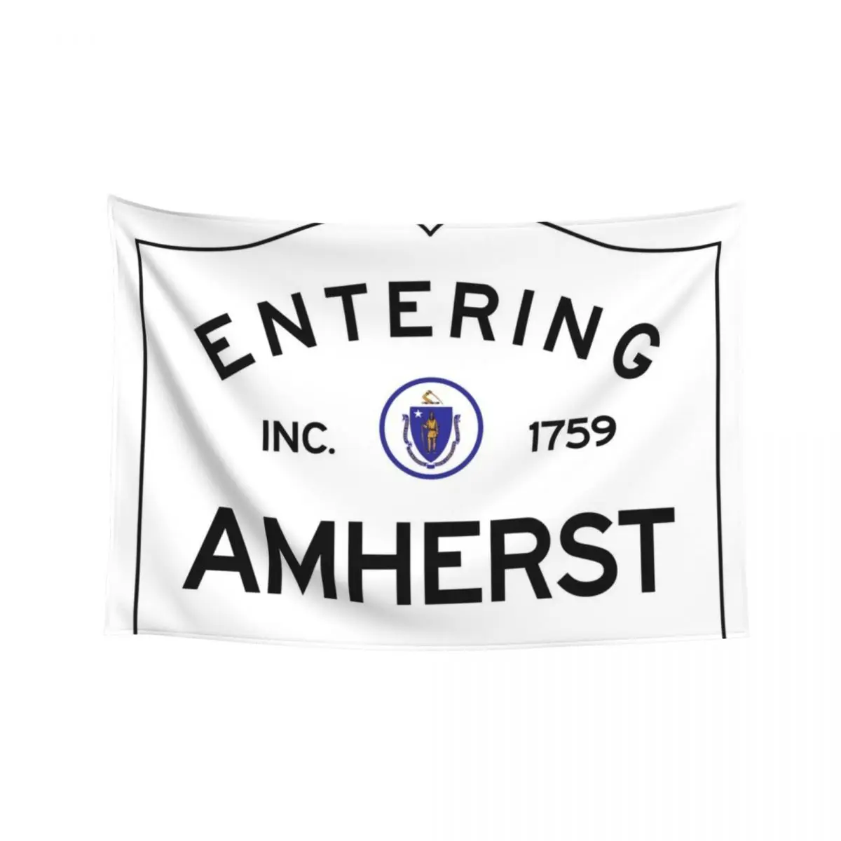

Entering Amherst Massachusetts - Commonwealth of Massachusetts Road Sign Tapestry Cute Room Things Tapestry