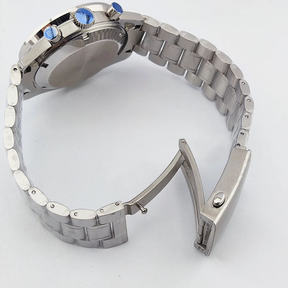 40 مللي متر ساعة مجموعة VK63 حركة حافظة الياقوت الزجاج مقاوم للماء حافظة ساعة رجالي فاخرة يناسب 32.5 مللي متر حافظة الطلب