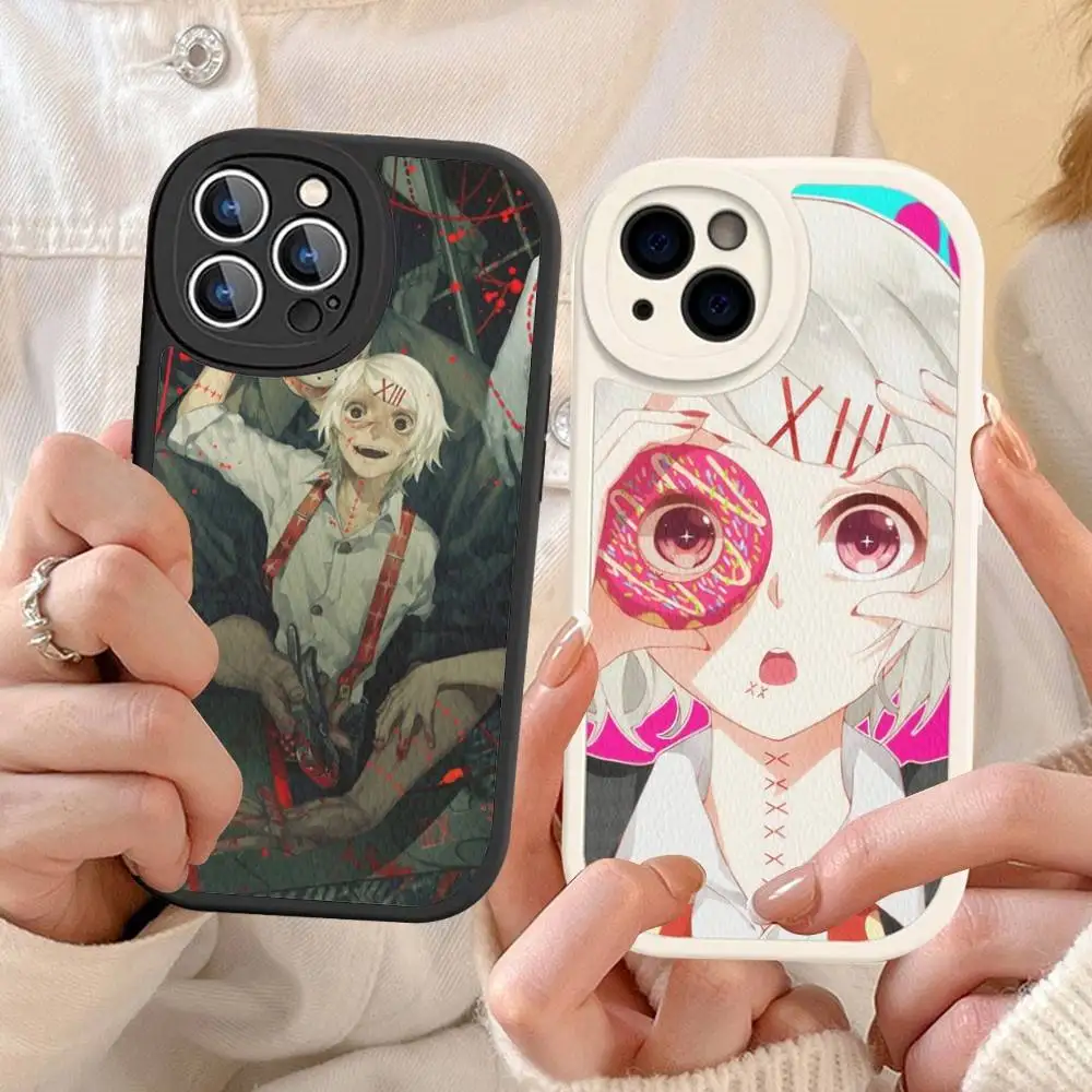 

Anime Juuzou Suzuya Tokyo Ghouls Leather Phone Case For IPhone 16 15 14 13 12 11 Pro Max Plus Shockproof Cover