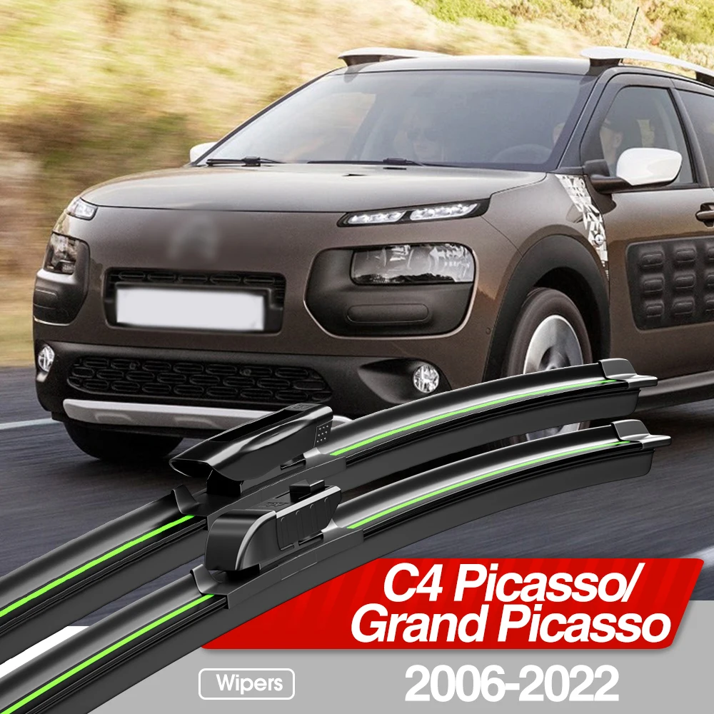 

For Citroen C4 Picasso Grand Picasso 2006-2022 Front Windshield Wiper Blades 2pcs Windscreen Window Accessories 20010 2018 2020