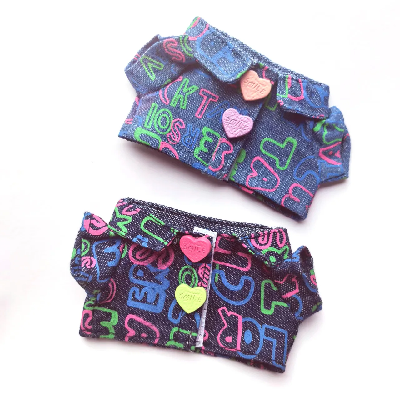 

Labubu Doll Clothes Labubu Labubu Sitting Party Doll Clothes Graffiti Style Letter Jeans Jacket For 1st And 2nd Generation