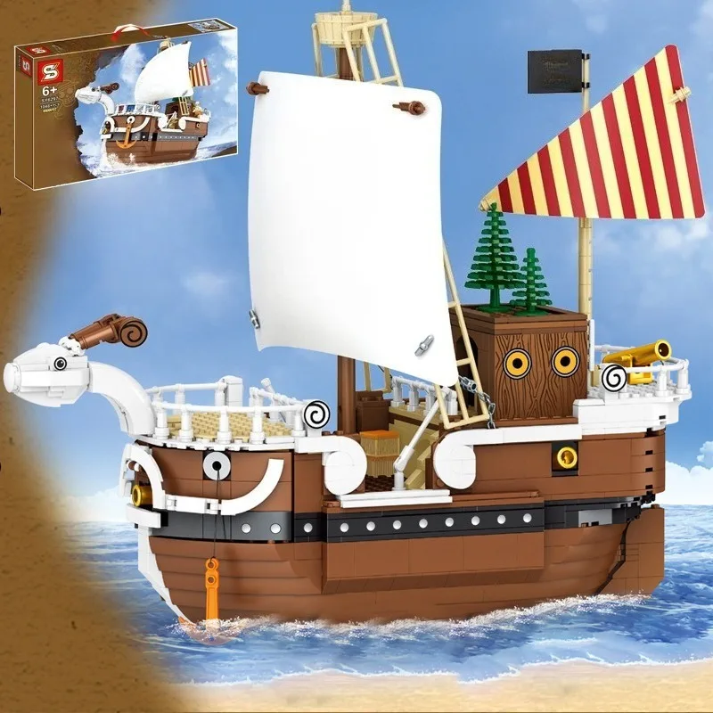 

1048PCS Classic Pirate Ship Building Blocks, Adventure Model Kit STEM DIY Collectible Creative Toy Gift for Adults Children Kids