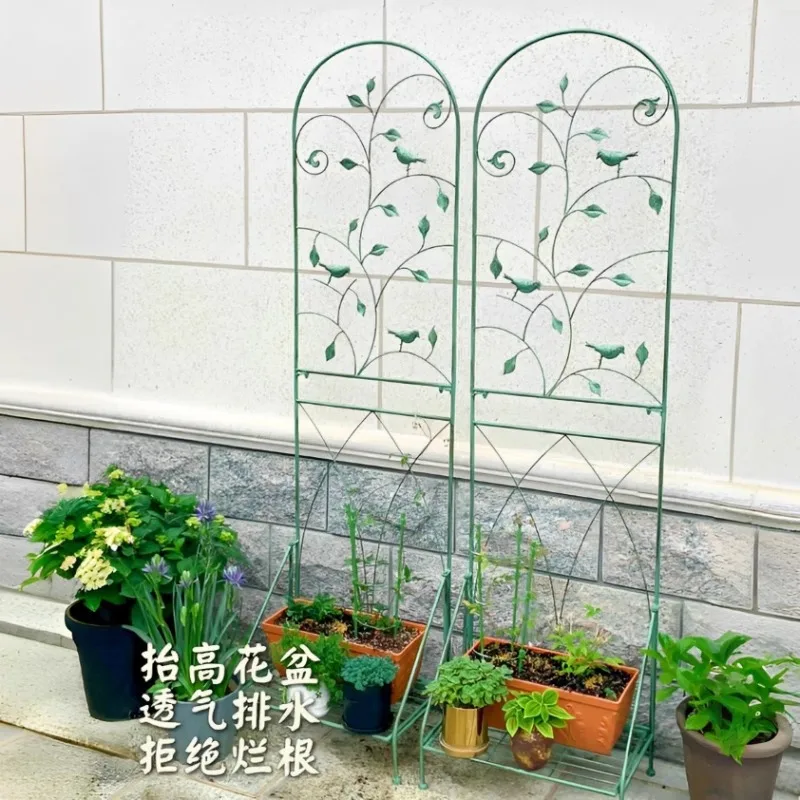

Балконная подставка для цветов из кованого железа, уличная роза, климатис, кронштейн для скалолазания, двор, сад, цветочный горшок, рамка, полка для восхождения виноградной лозы