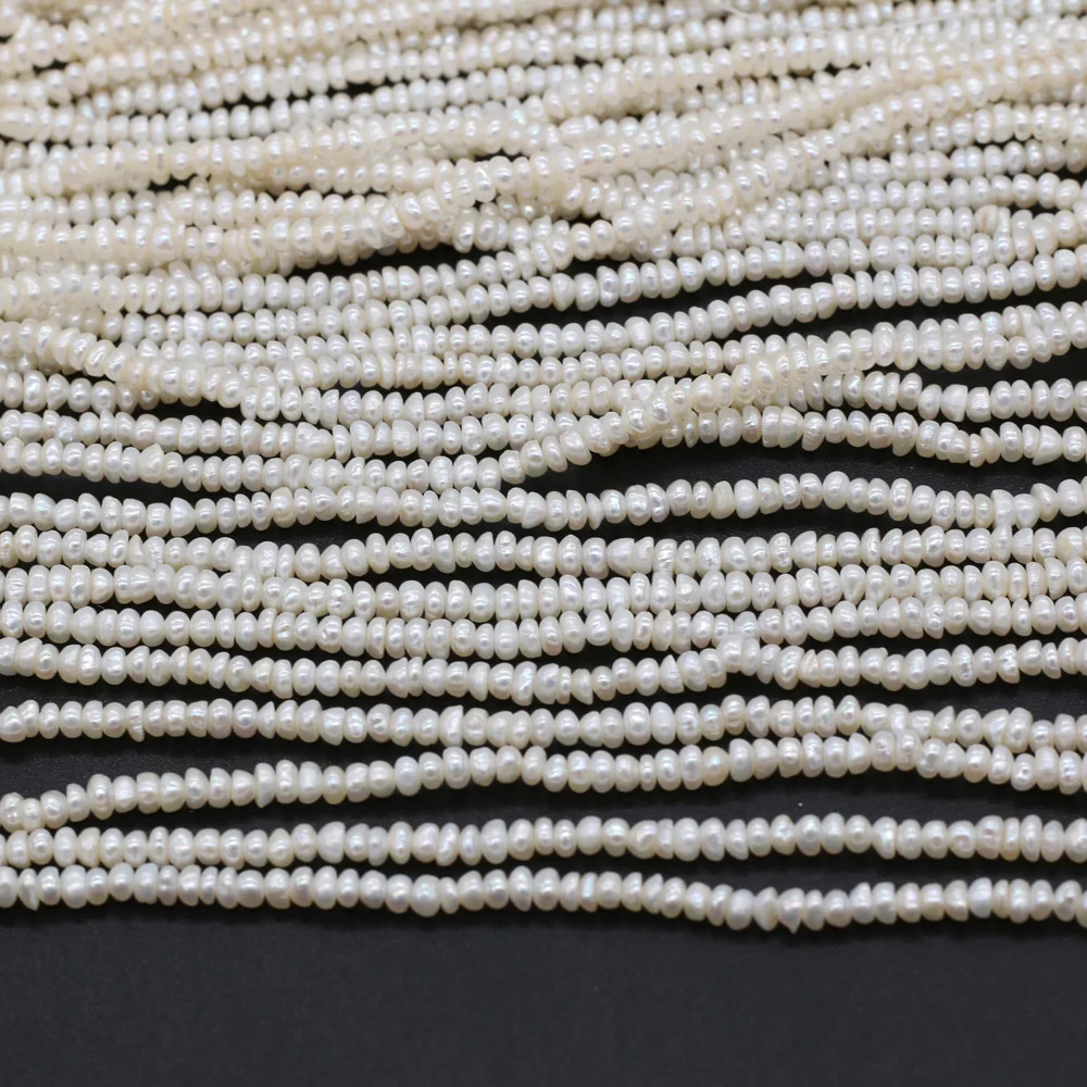 Natural Zhuji Freshwater Culture Pearl Beads 3-3.5mm Irregular Loose Pearl Bead for Jewelry Making Diy Necklace Supply
